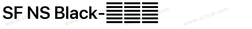 SF NS Black字体转换
